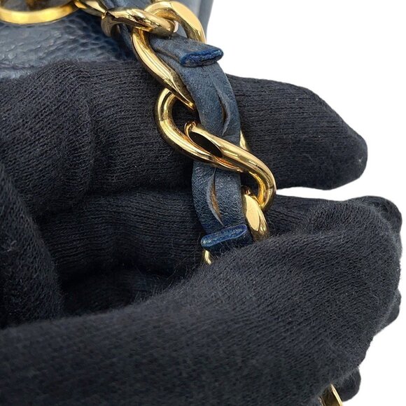 CHANEL Blue Logo Shoulder Bag - Picture 13 of 16